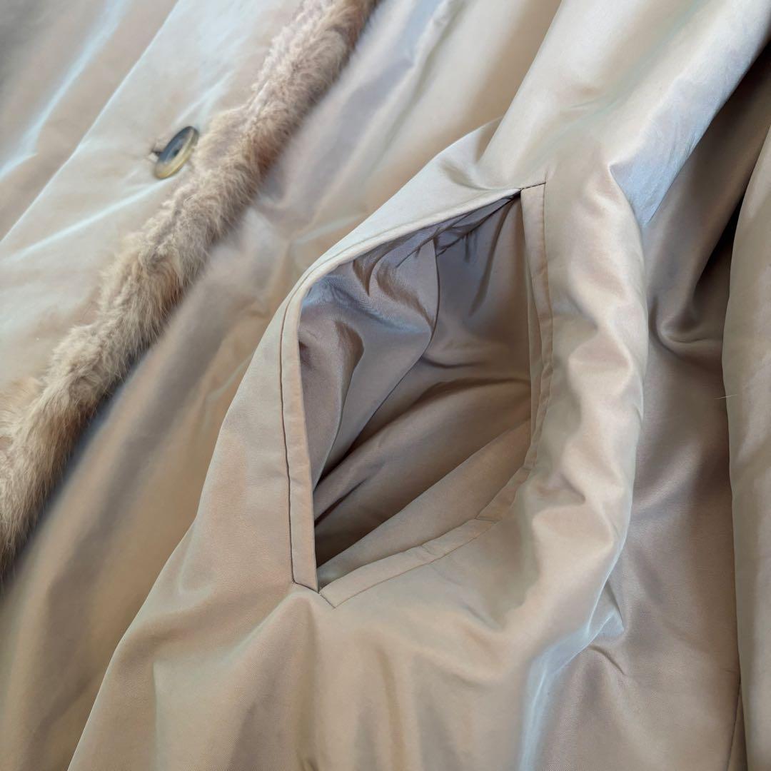 レリアン ロングコート リアルファー イヴサロモン 光沢 大きいサイズ 13+