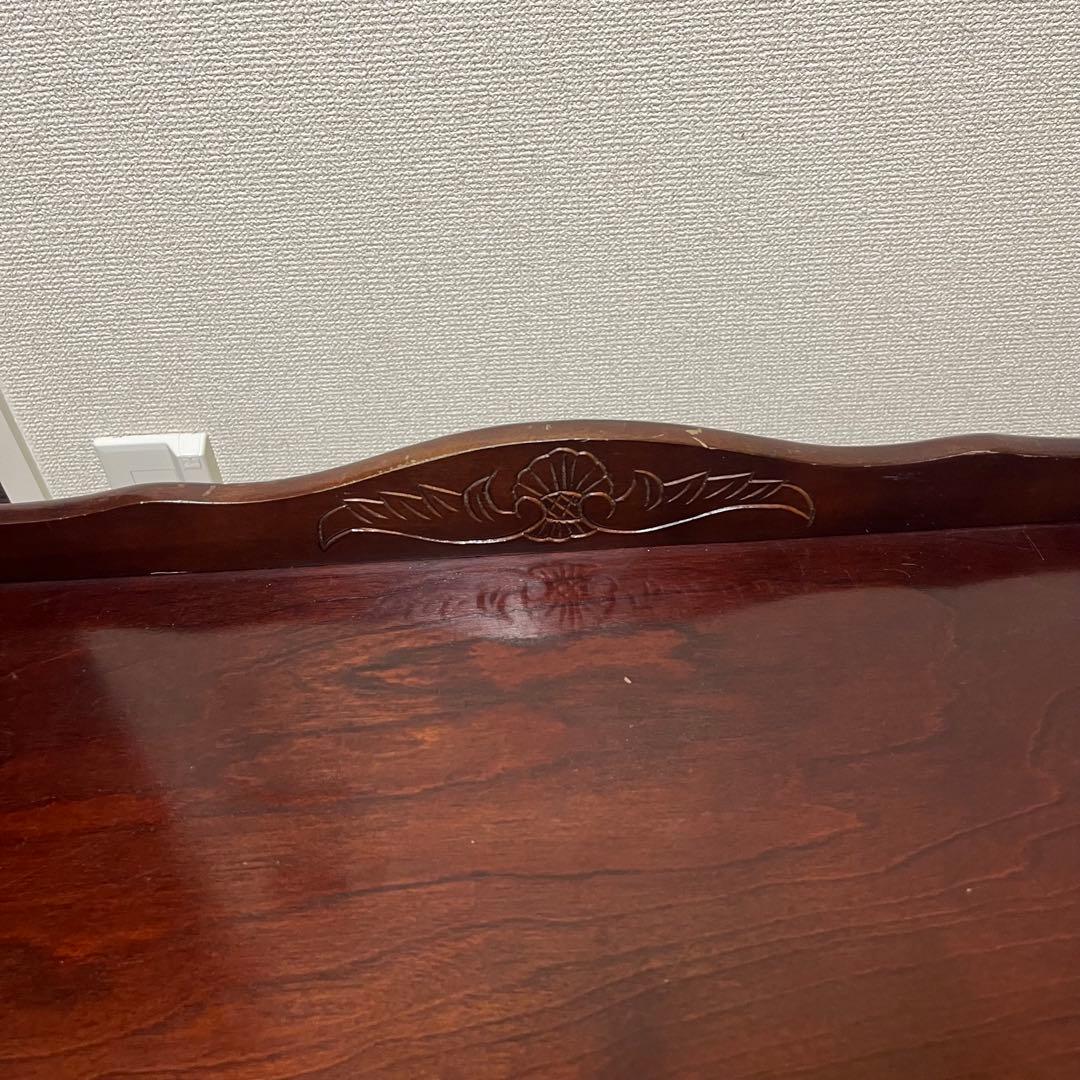 フジ　猫脚コンソール 引き出し付　ハーフムーンテーブル