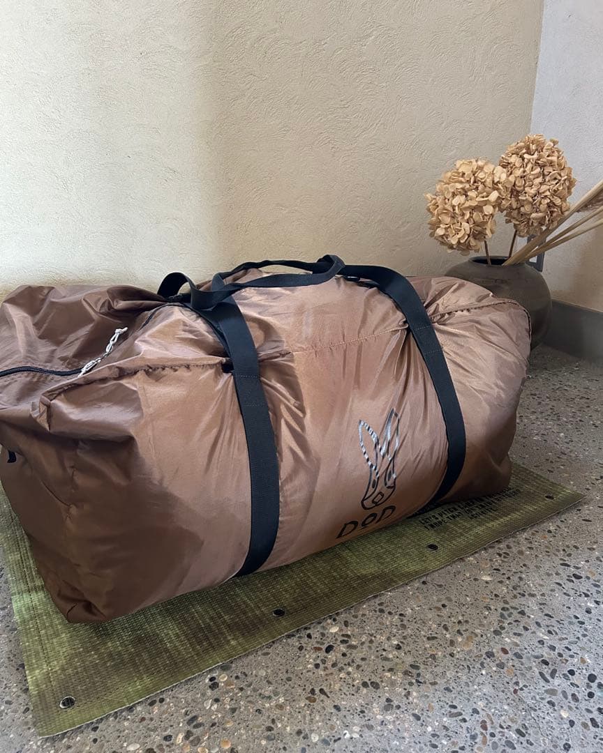 [値下げ]DOD タケノコテント2(TAKE2) カーキ 専用グランドシート付き