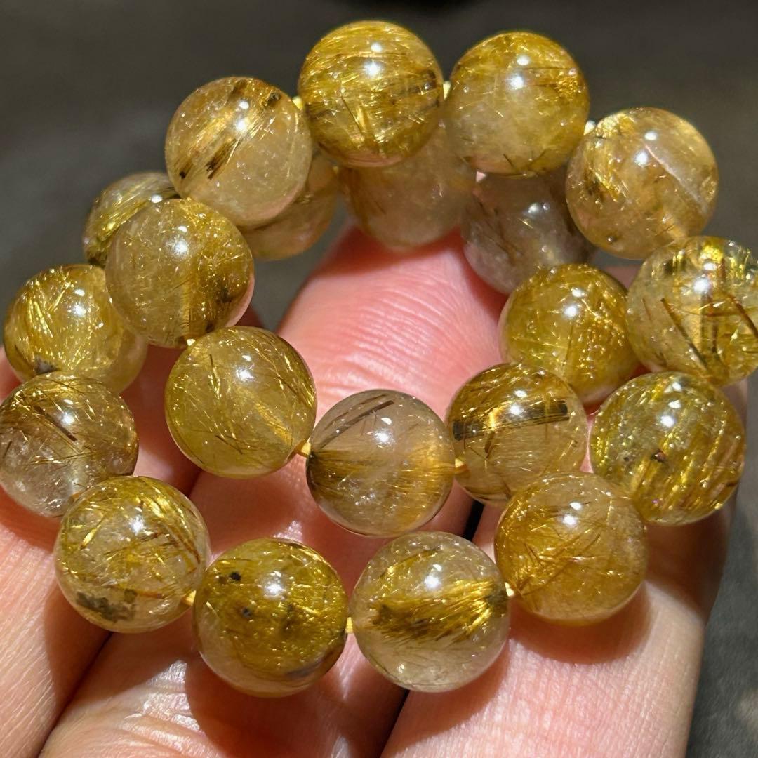 ⭐️苑様！高級品！タイガー タイチンルチル ブレス　財福大黒秘宝①