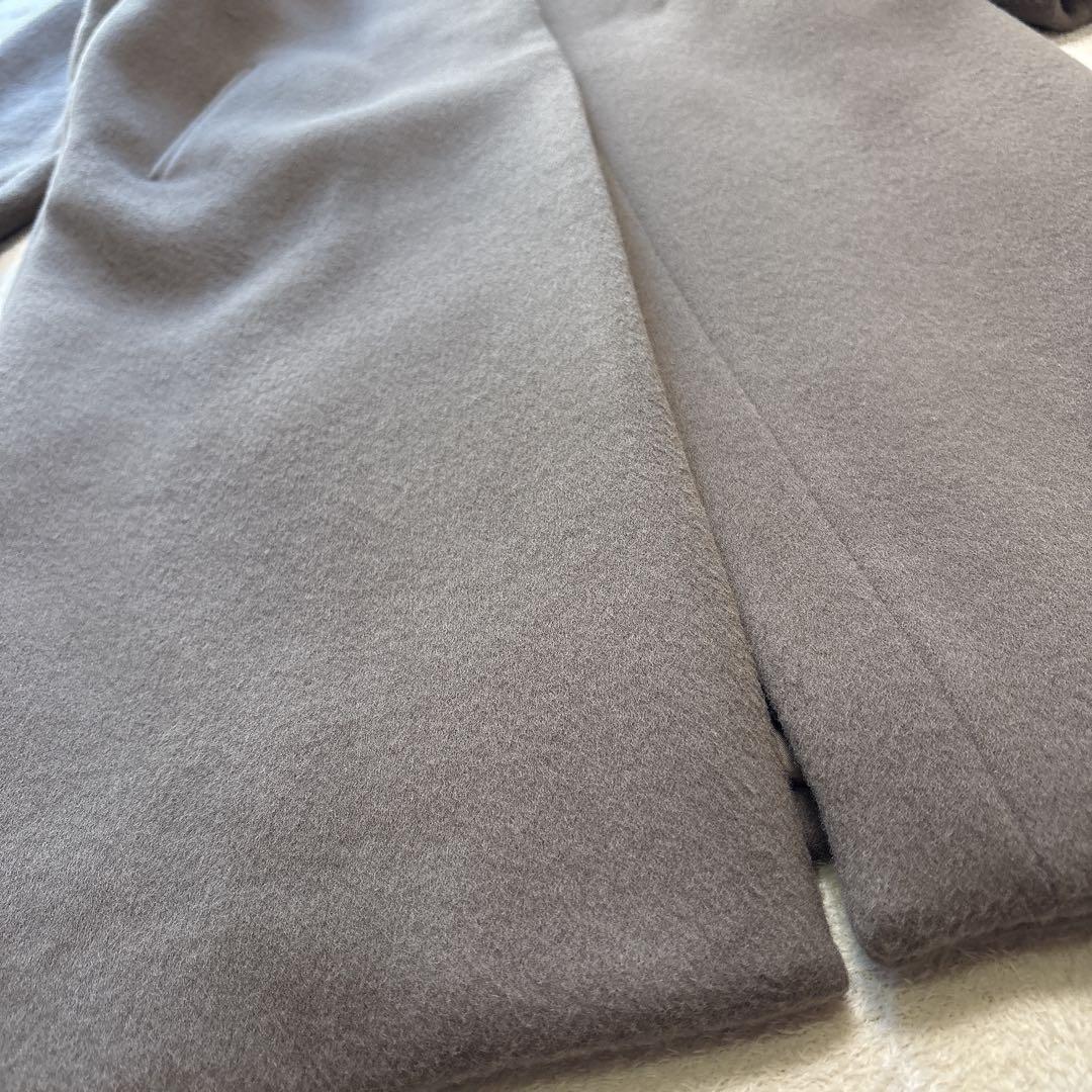 【ラムウール100%✨️美品】イエナ ノーカラー ロングコート グレージュ 38