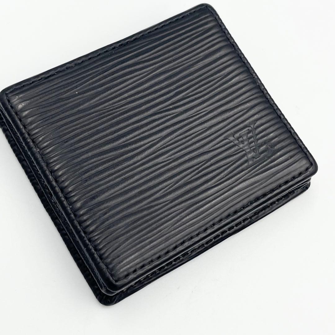 【極美品】LOUIS VUITTON ケース　ポルトモネボワット　エピ　黒