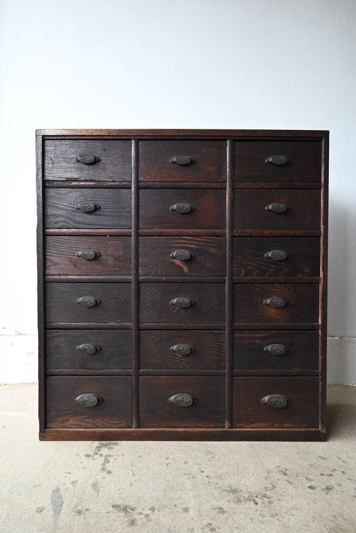 最終値② 店舗什器 引出 古家具 古道具 古美術 骨董 アンティーク 箪笥 抽斗