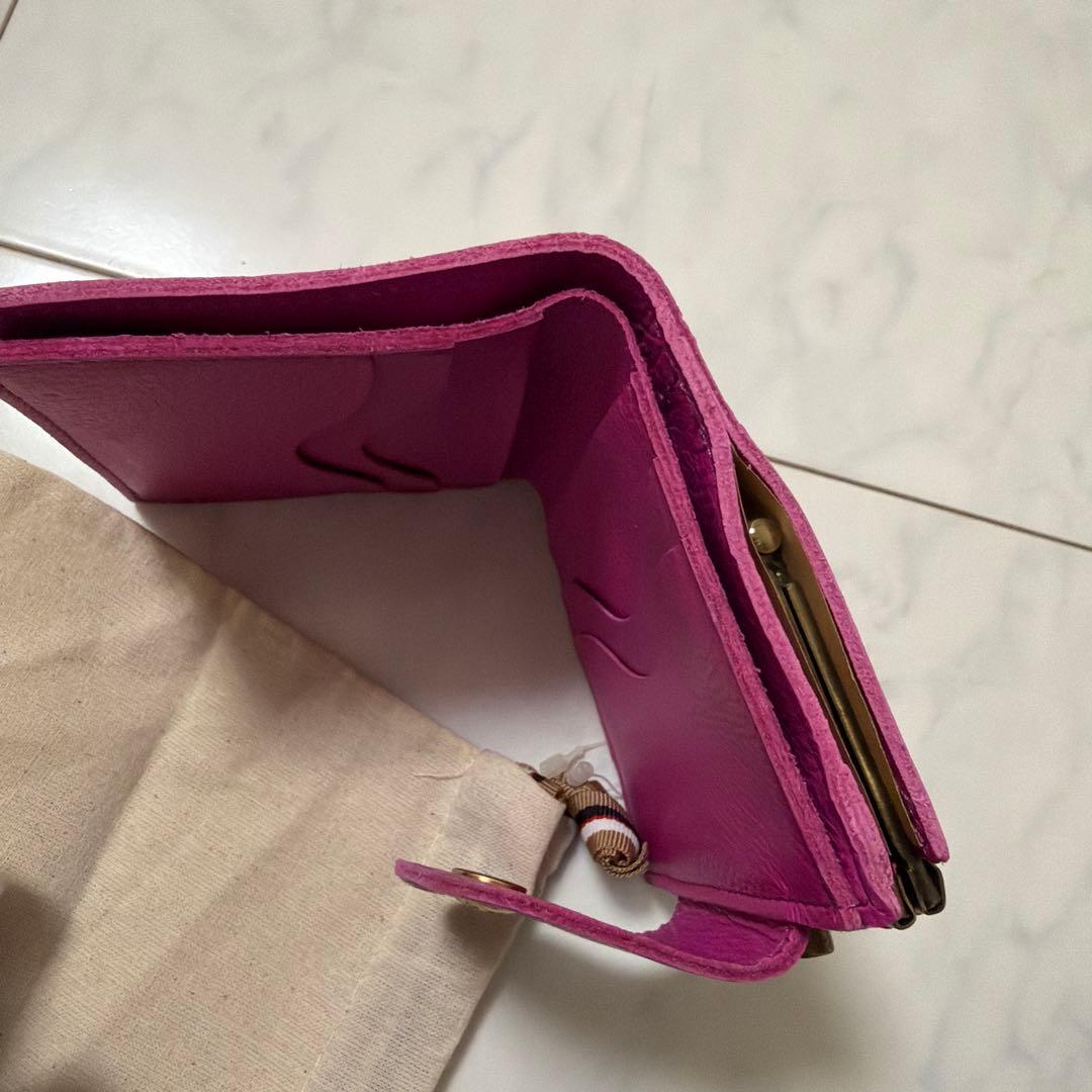 【新品未使用】IL BISONTE 二つ折り財布 がま口 イタリア製