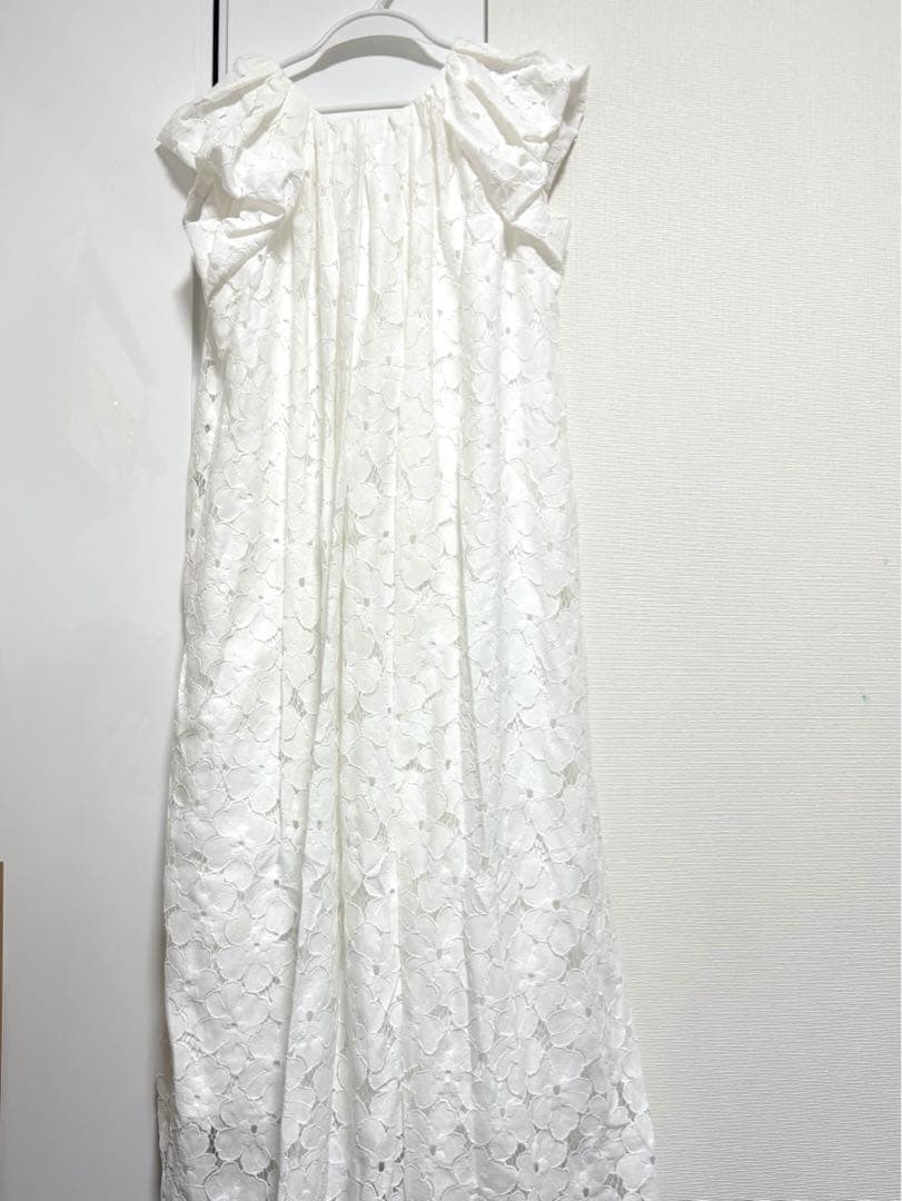 セール【即日発送】flower lace drape one-piece