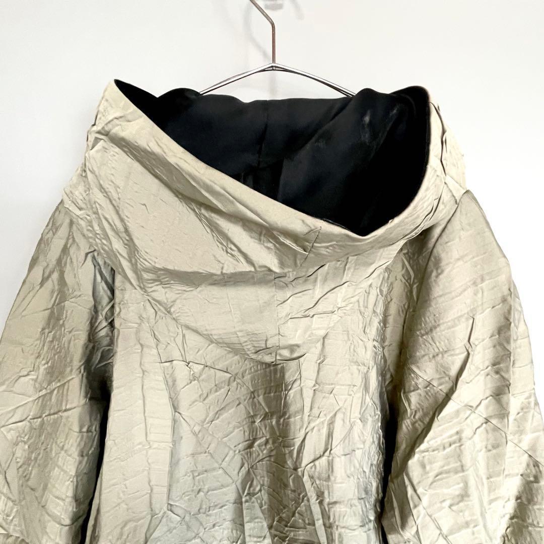 F：約6万　入手困難　 PINORE リバーシブル フード付　ロング イタリア製