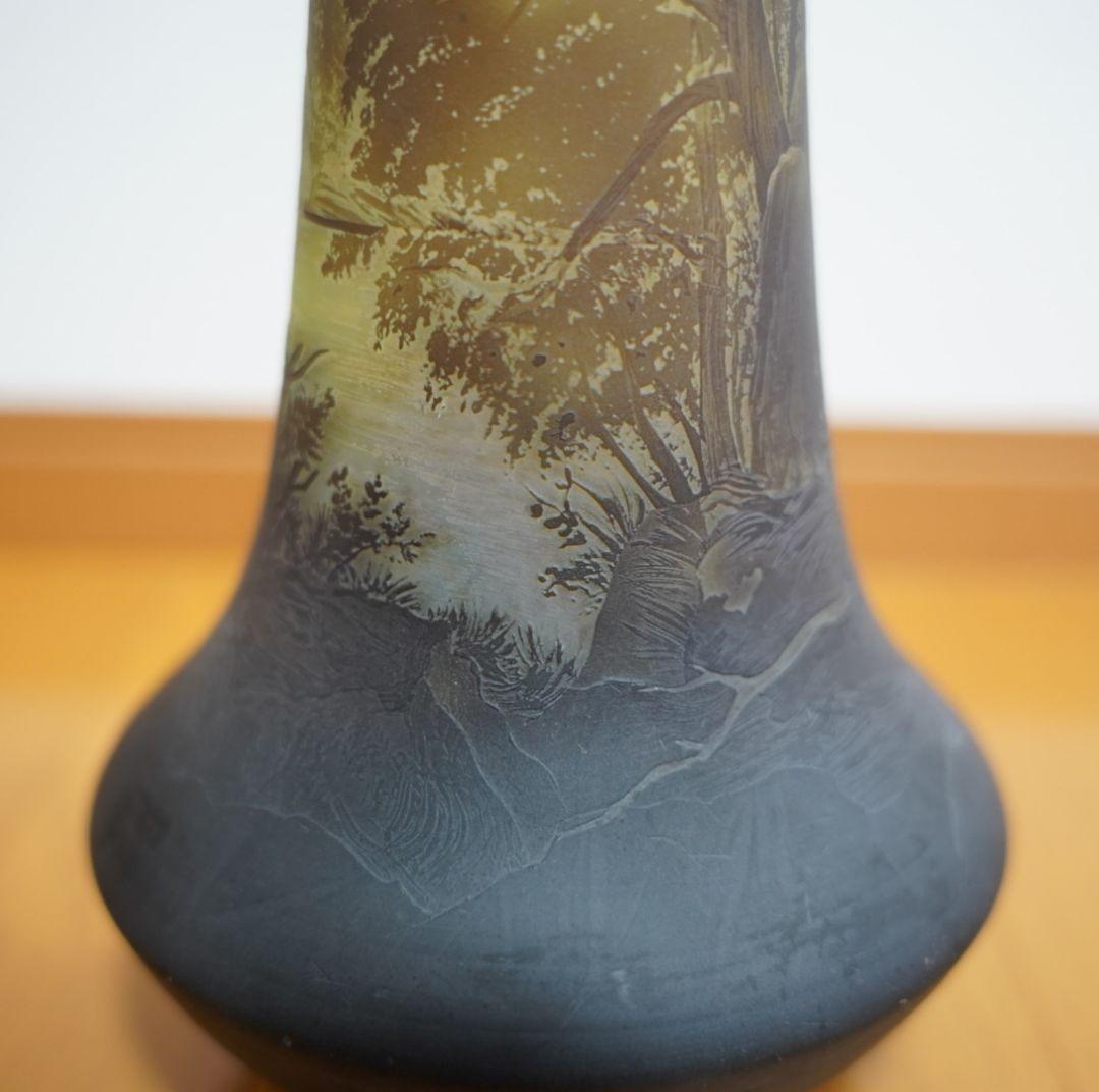 エミール・ガレ風景画花瓶