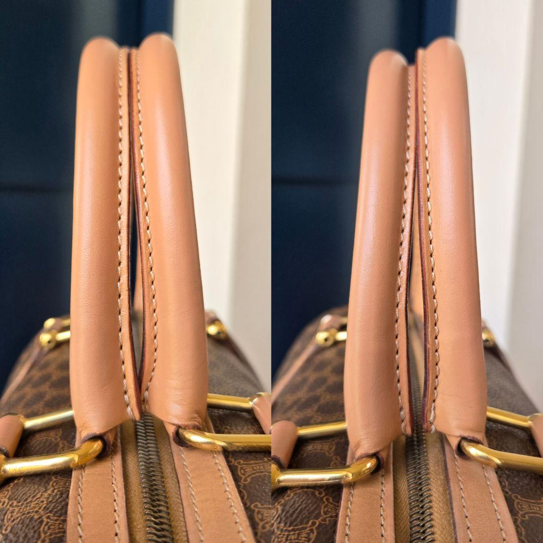 ☆CELINE☆　美品　セリーヌ　ミニボストンバッグ　マカダム柄　トリオンフ