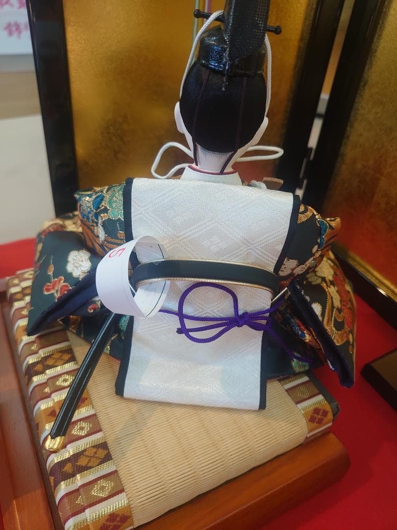 ●新品●　おひなさまフルセット　さくら柄金襴衣装と金屏風