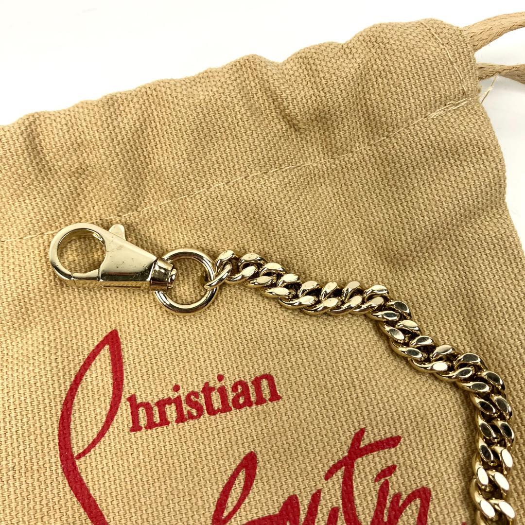 希少 極美品 Christian Louboutin キーリング ロゴチャーム