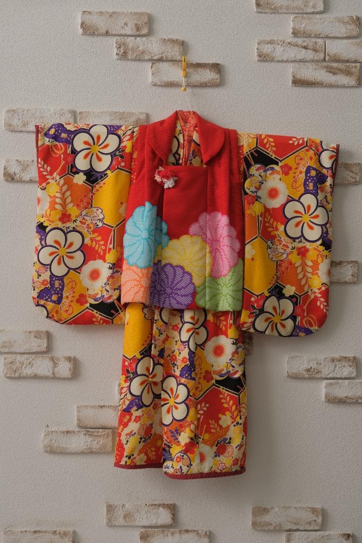 七五三　３歳女の子着物　被布セット