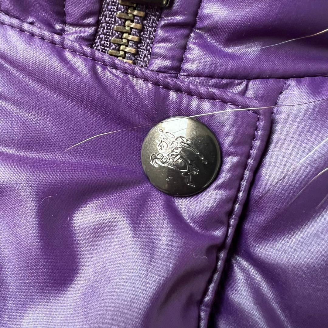 希少カラー　バーバリーブルーレーベル　ダウンベスト　ファー　チェック　2way