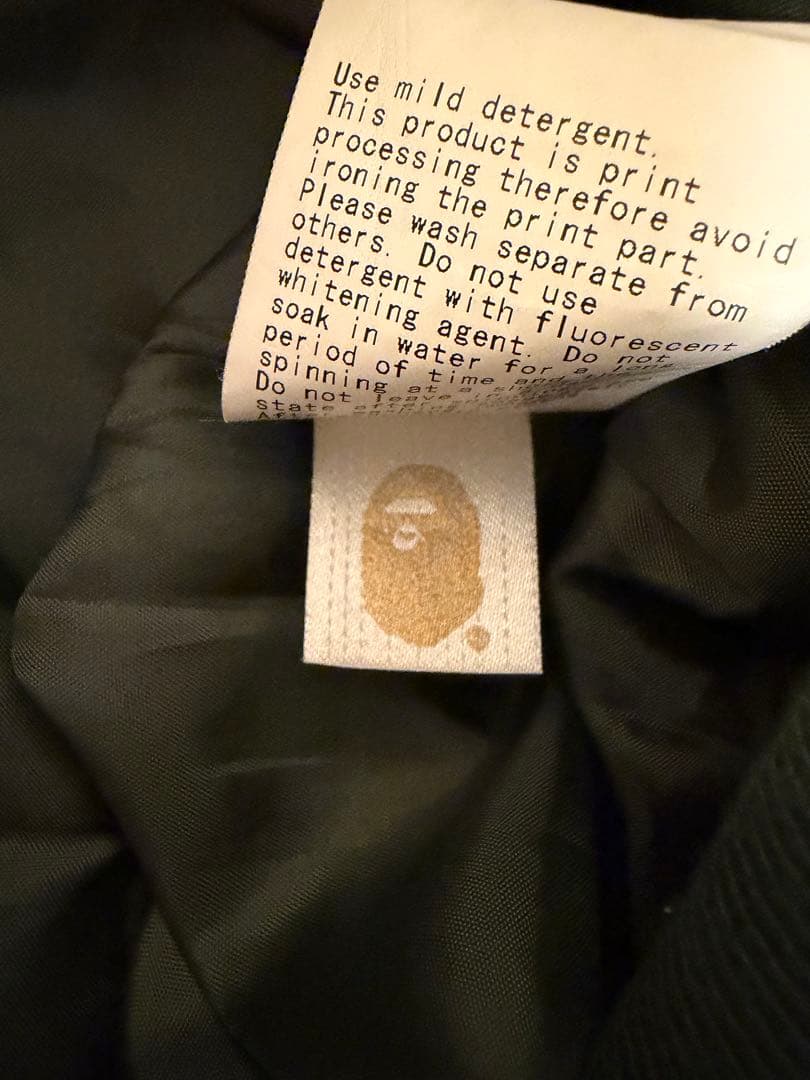 A BATHING APE MA-1ジャケット Mサイズ オリーブグリーン