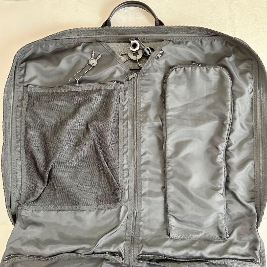 【美品】【ポーター】ガーメントバッグ ガーメントケース ハンガー鍵付き ナイロン