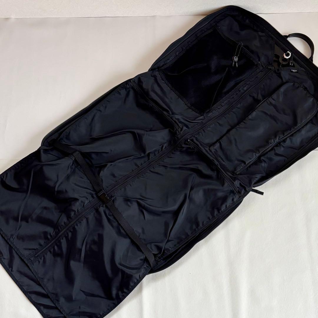 【美品】【ポーター】ガーメントバッグ ガーメントケース ハンガー鍵付き ナイロン