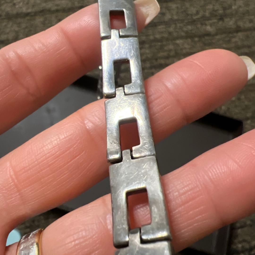 GUCCI Gモチーフシルバー925 チェーンブレスレット／ヴィンテージ