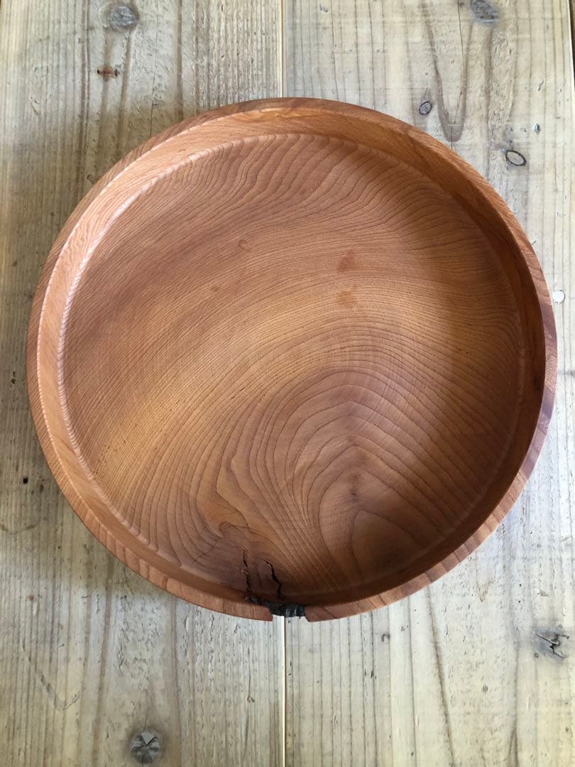 Peonies　ふじい製作所　1点もの　欅丸盆