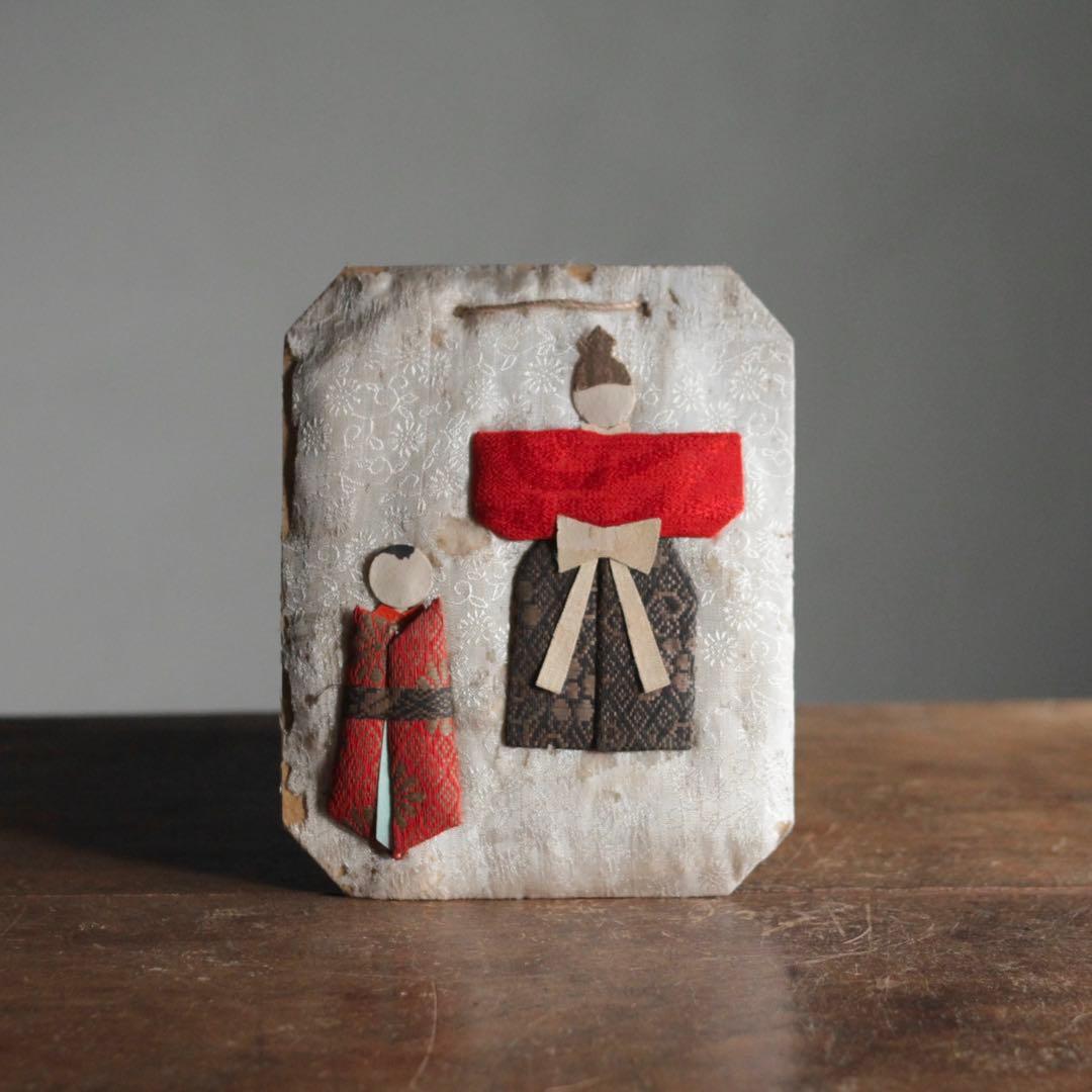 古い 紙雛飾り 古道具 アンティーク 雛人形 古道具 オブジェ