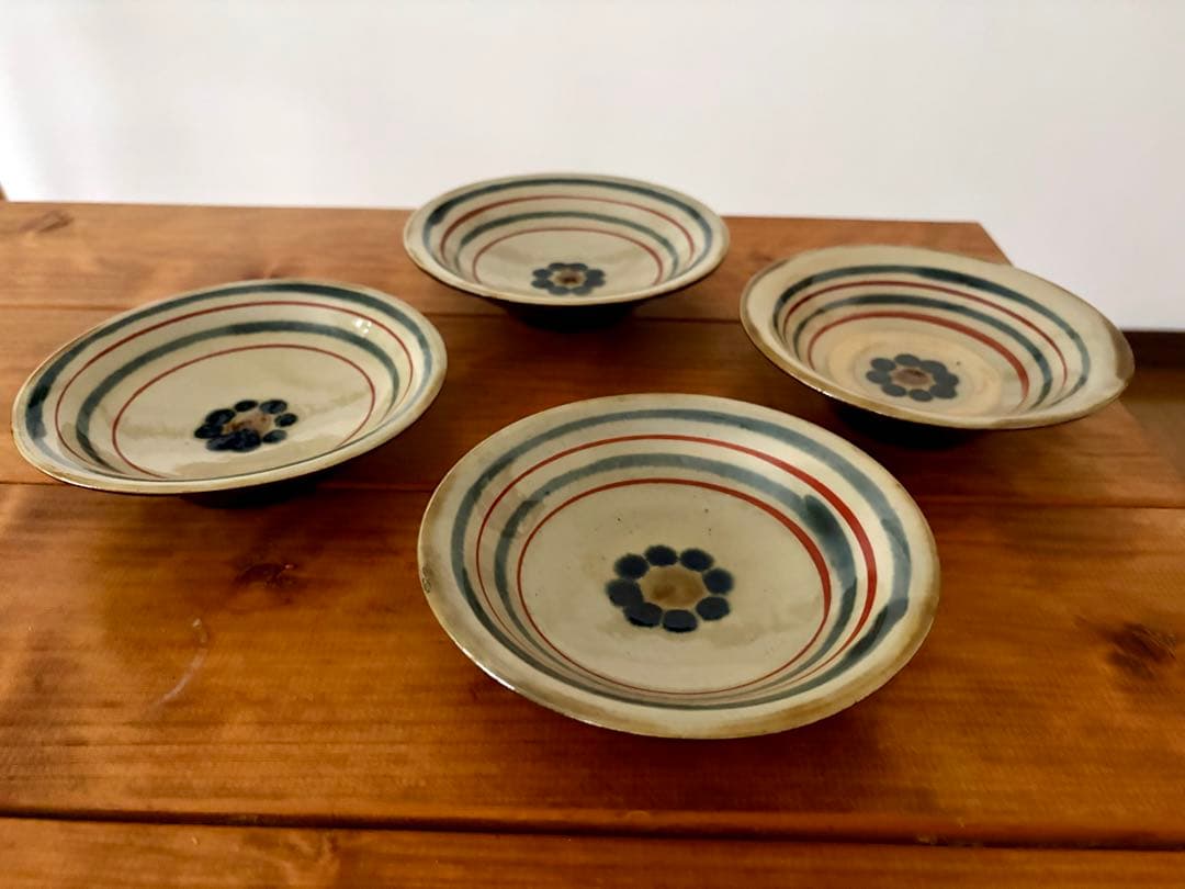 稀少ビンテージ　やちむん 壺屋焼　皿　鉢4客セット