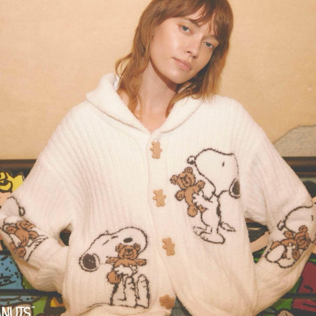 GELATO PIQUE スヌーピー ボアカーディガン