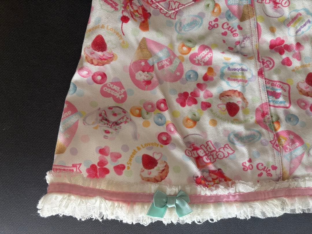 メゾピアノ平成レトロ Y2K スイーツ柄スカート130