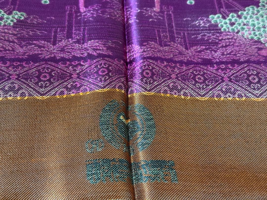 清末蘇州繍—五彩古絹両面刺繍唐子吉祥文様緞通織り