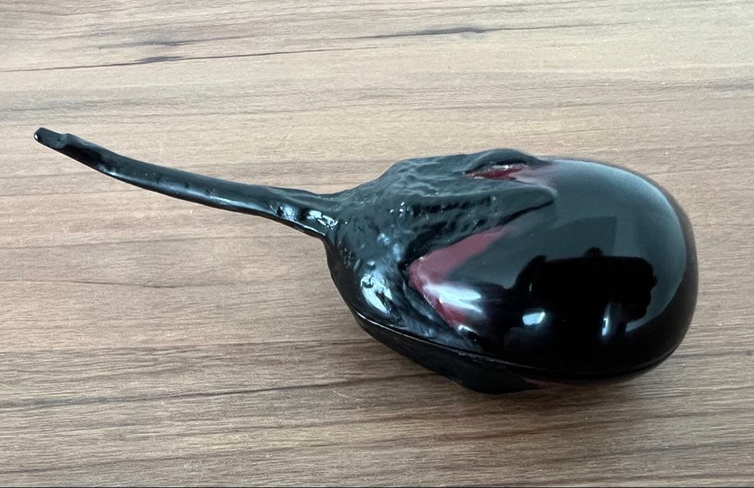 乾漆丸茄子香合 内金塗 茶道具 共箱付き 箱書き有