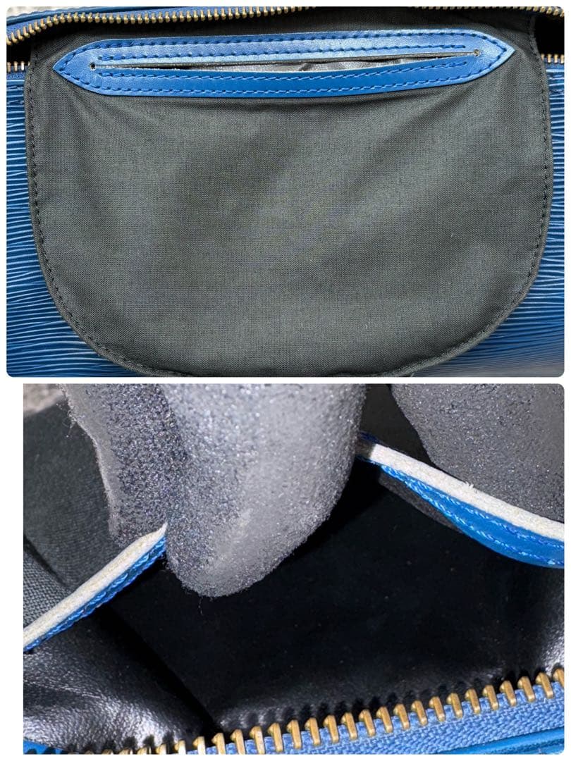 ルイヴィトン スピーディ 25 ボストンバッグ エピレザー ブルー ハンドバッグ