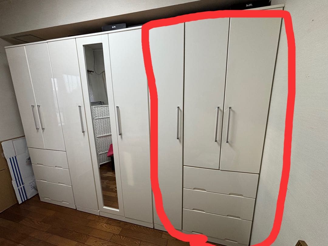 がじらニトリ　白　マルチタンス　FSV-32UV ワードローブ　③