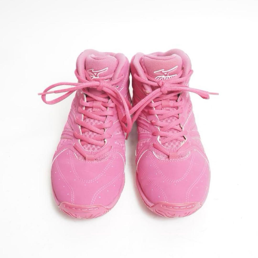 【美品】ミズノ ウェーブダイバース ハイカット スニーカー 23.5cm