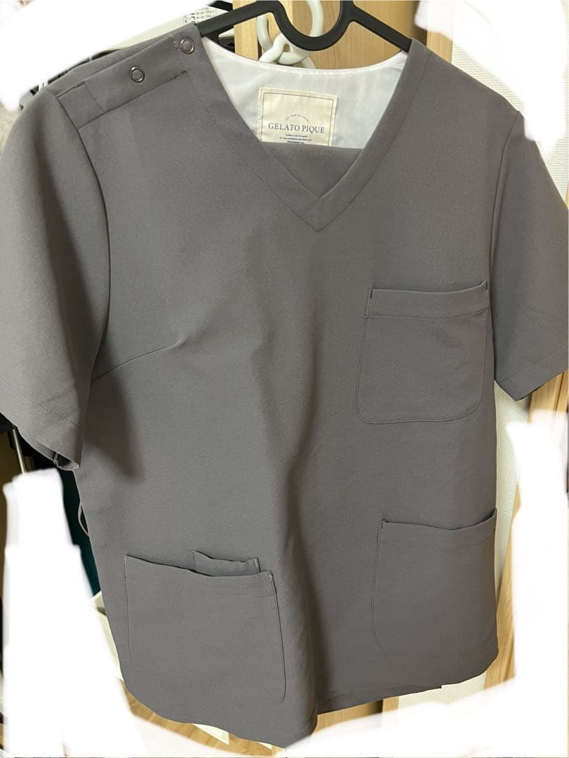 GELATO PIQUE スクラブ チャコールグレー
