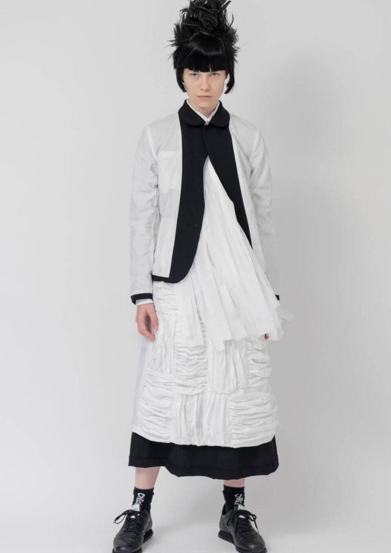 2022ss コムデギャルソン コムコム 縦横フリル リバーシブルスカート