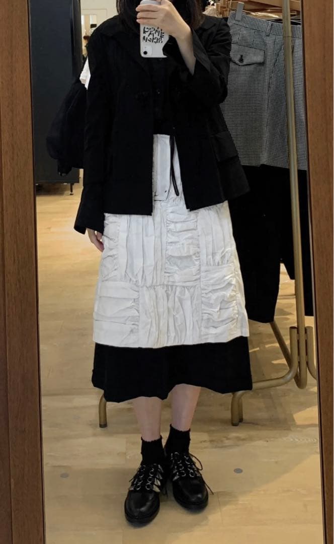 2022ss コムデギャルソン コムコム 縦横フリル リバーシブルスカート