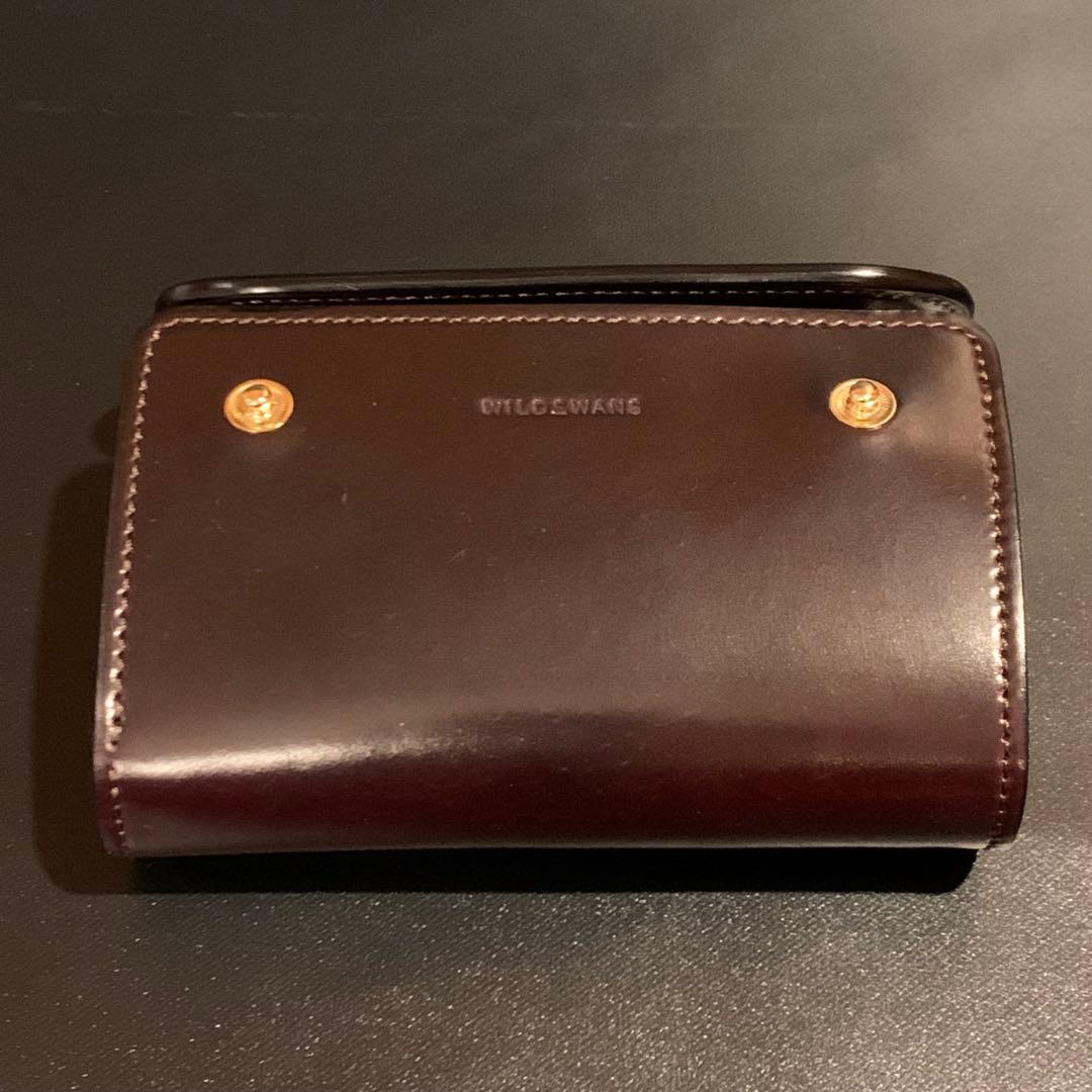 【新品】ワイルドスワンズ バーン コードバン（ダークバーガンディ）三つ折り財布