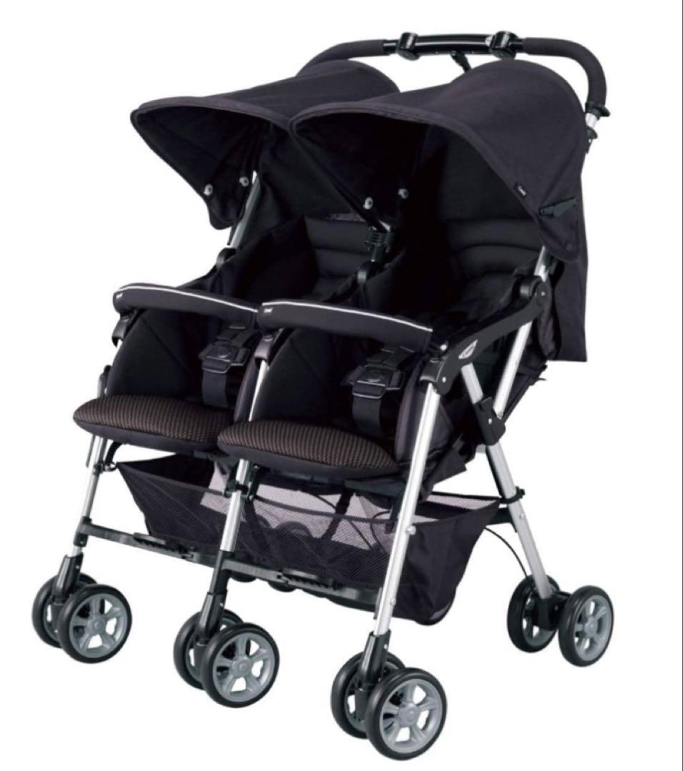 双子用　ベビーカー ブラック