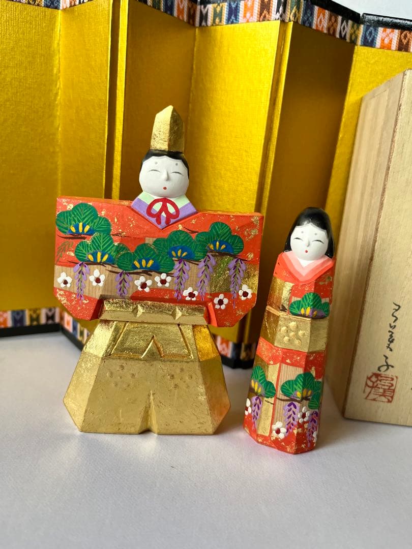 一刀彫 立雛 3.5寸