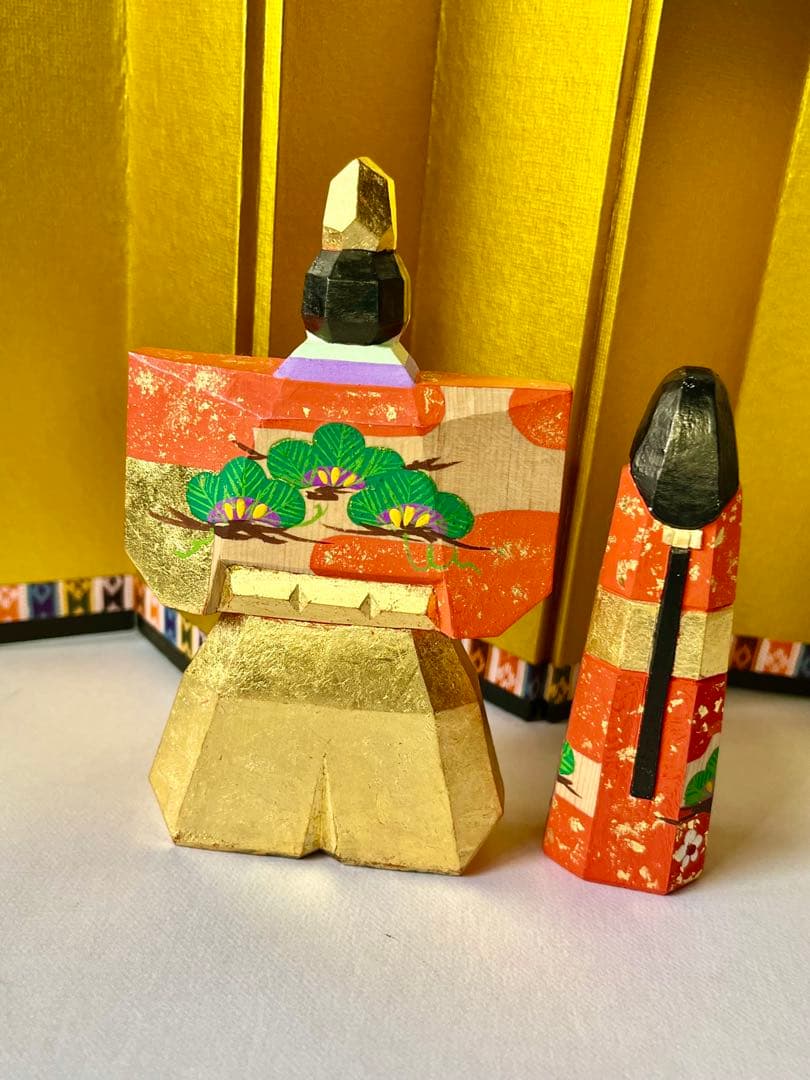 一刀彫 立雛 3.5寸