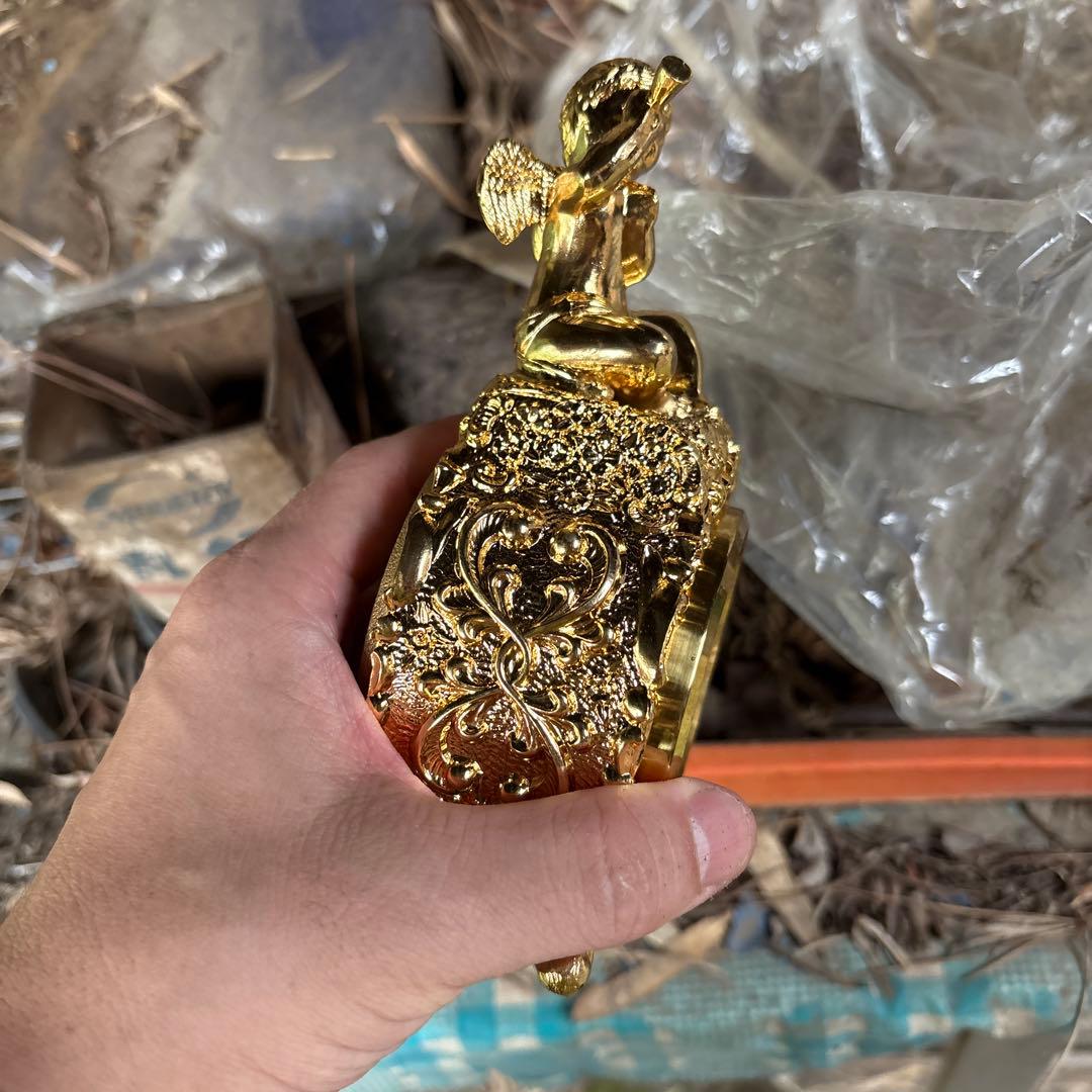 ゴールド 天使の置時計 ローマ数字