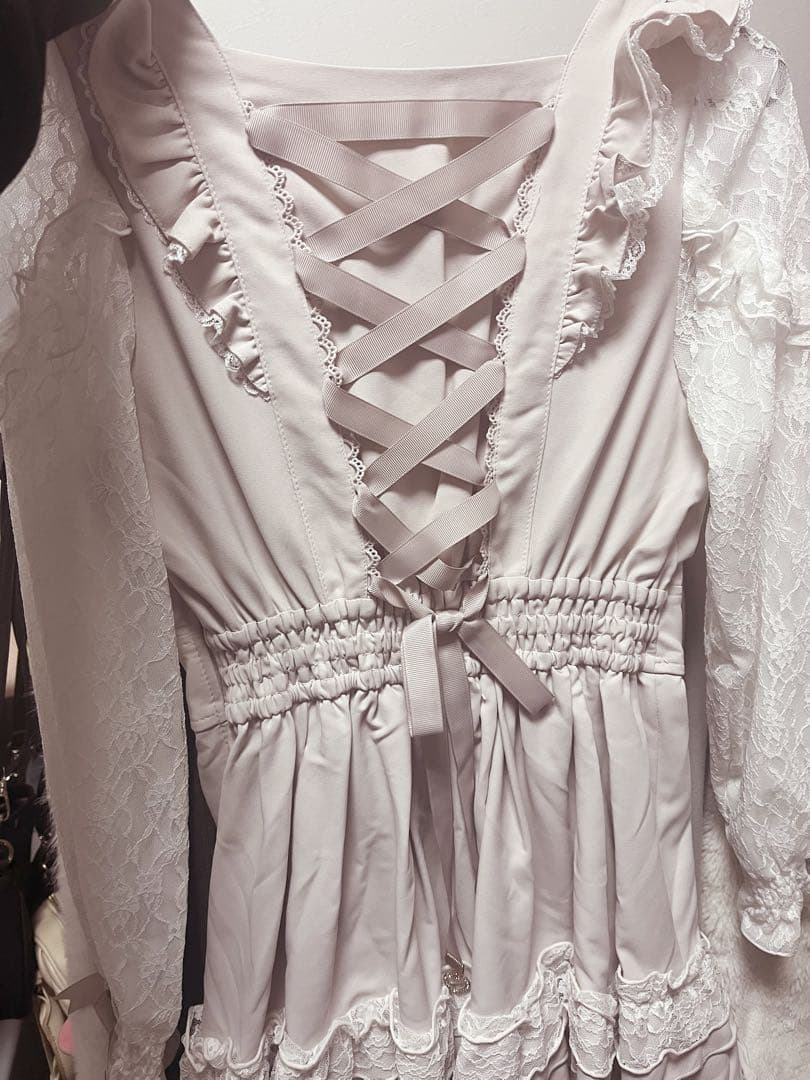 LIZLISA ティアラリボンティアードワンピース ピンク