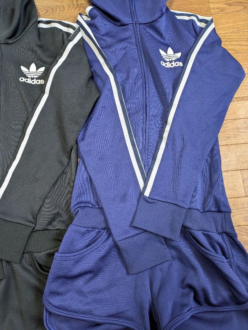 adidas rodeocrowns　コラボジャージ　オールインワン　黒　紺