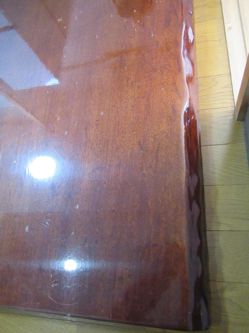 座卓 一枚板 座敷机 脚取り外し可 縦151㎝ 横88㎝ 厚み5㎝（中古）