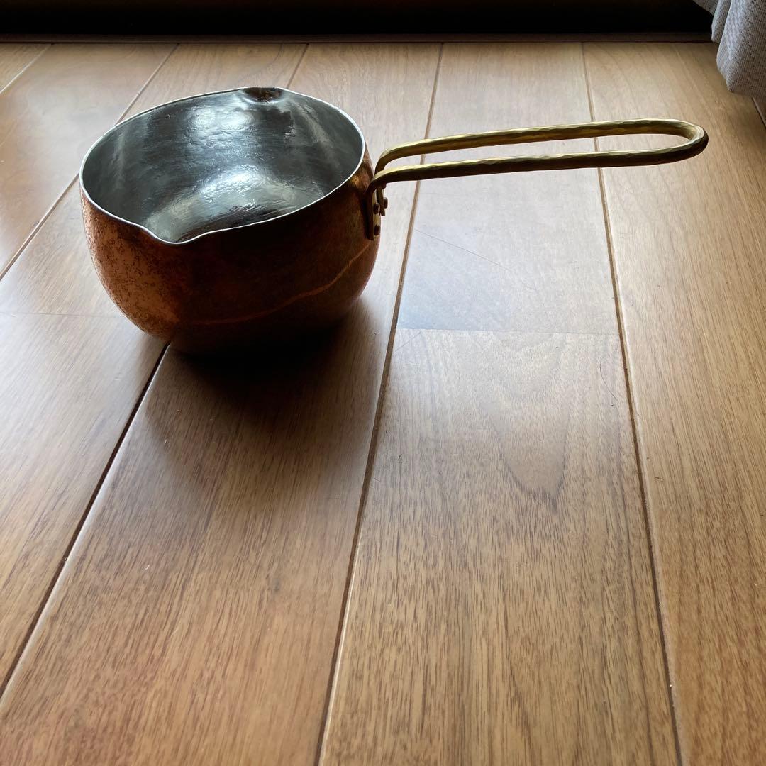 WATO ミルクパン 銅製 片手鍋 銀色内側仕上げ