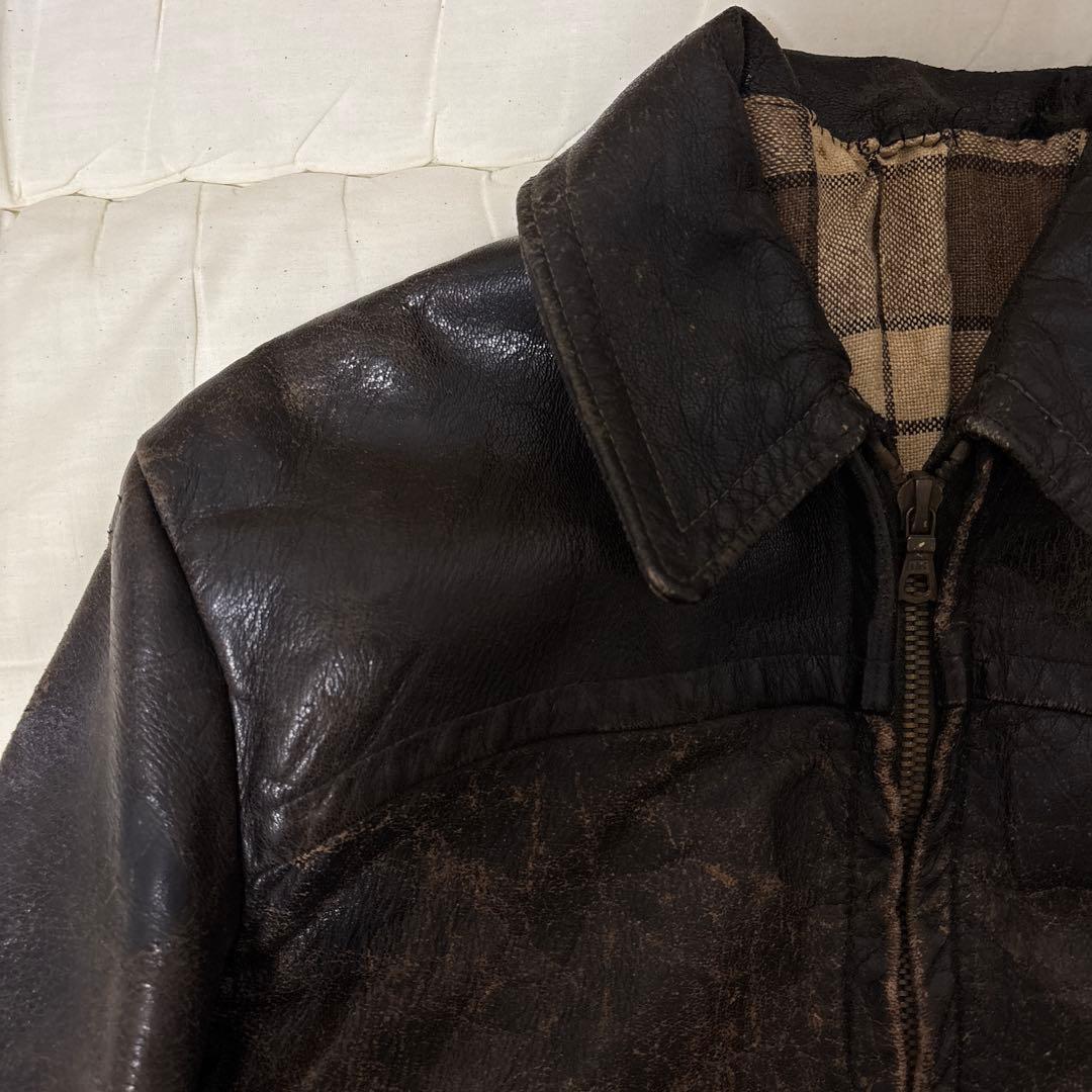 超希少✨　50s EUライダースジャケット　レザー ヴィンテージ　デッドストック