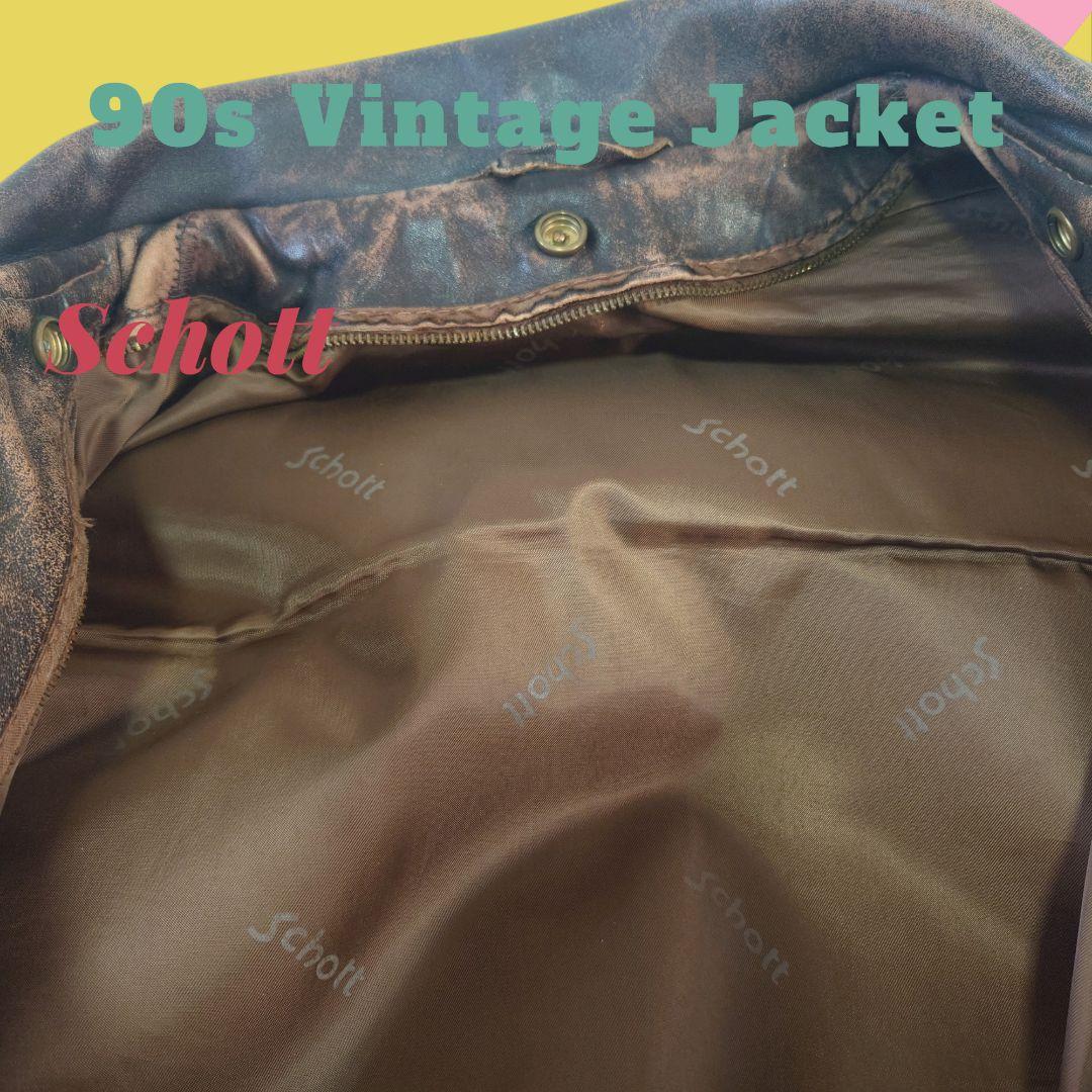 h*e様 Schott（ショット）レザーフライトジャケット / ボアライナー・襟