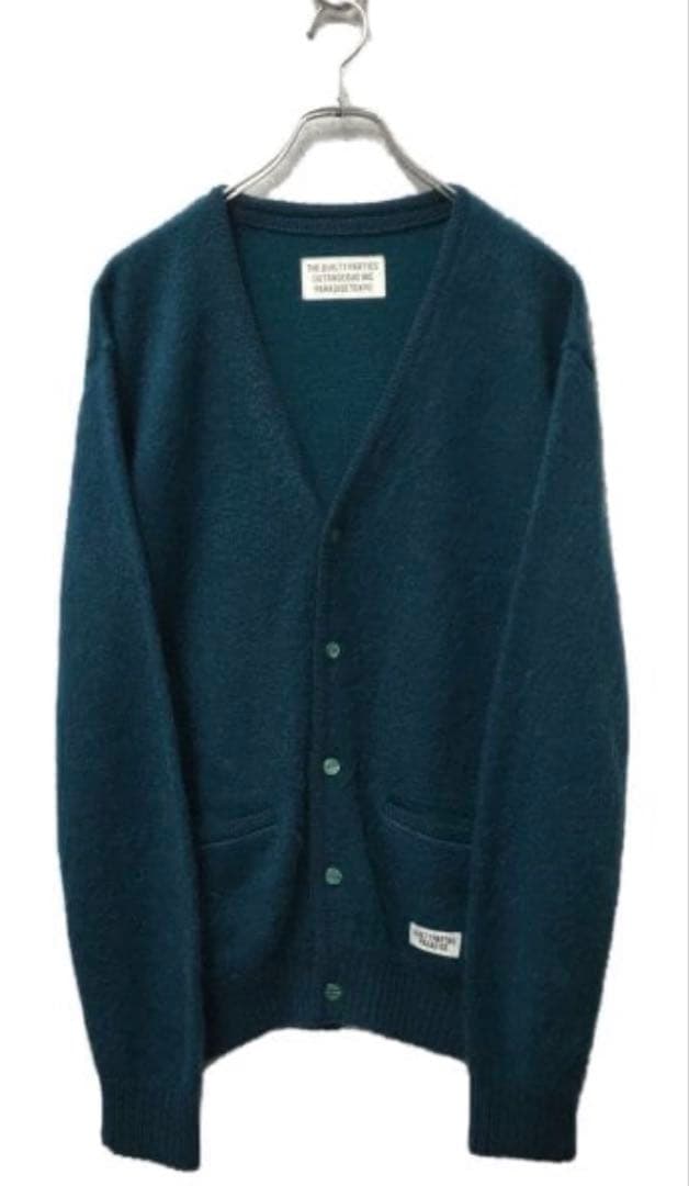 WAKOMARIA ワコマリア モヘアカーディガン 20FW ターコイズルー