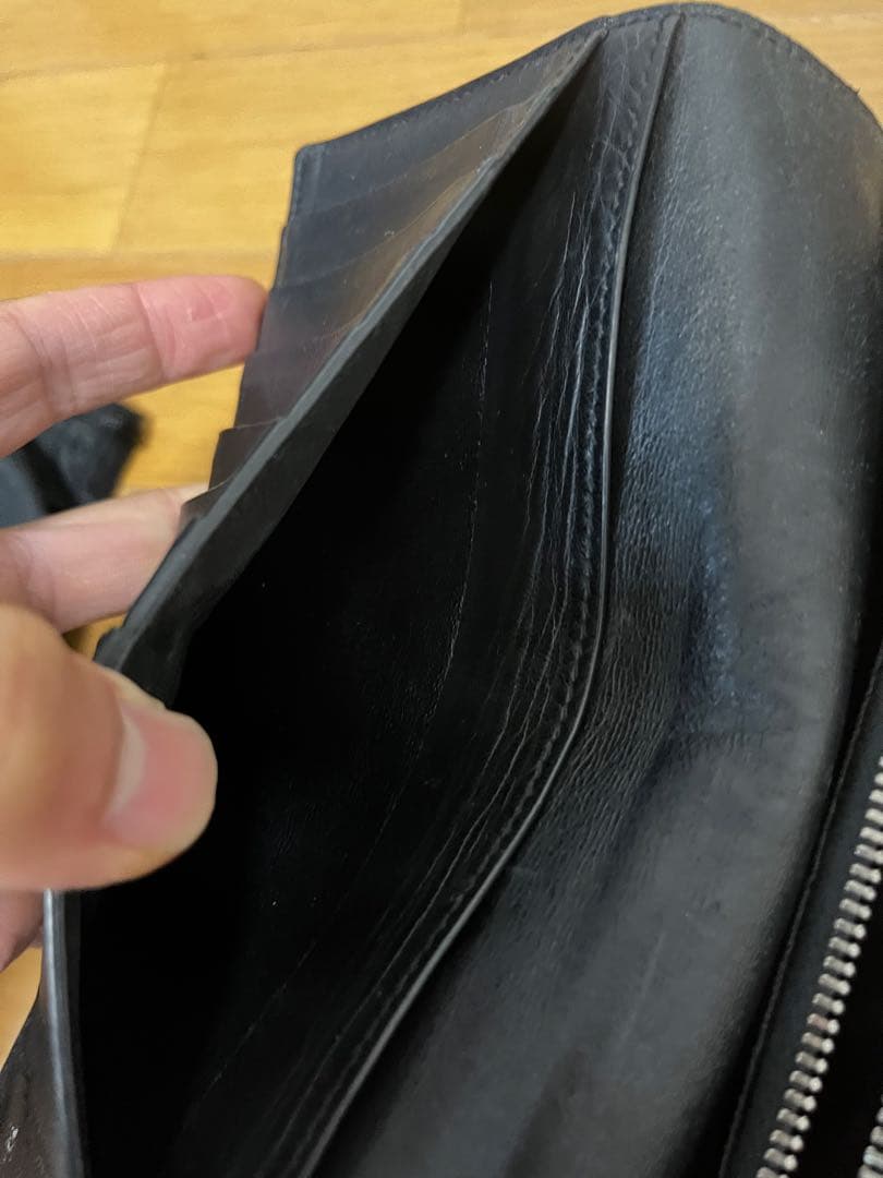 SAINT LAURENT ブラック 長財布　クロコダイル