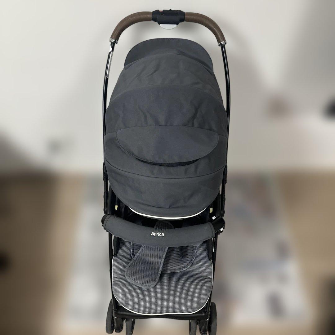 アップリカ ラクーナクッション ベビーカー グレー 説明書付き