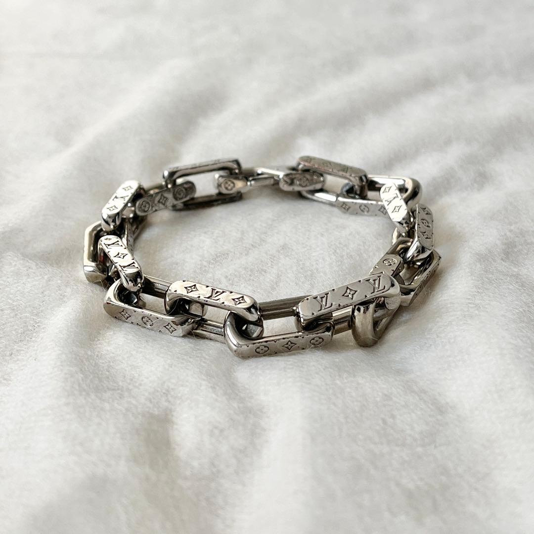 ルイヴィトン　モノグラム　ブレスレット　バングル M64224 コリエ　シルバー