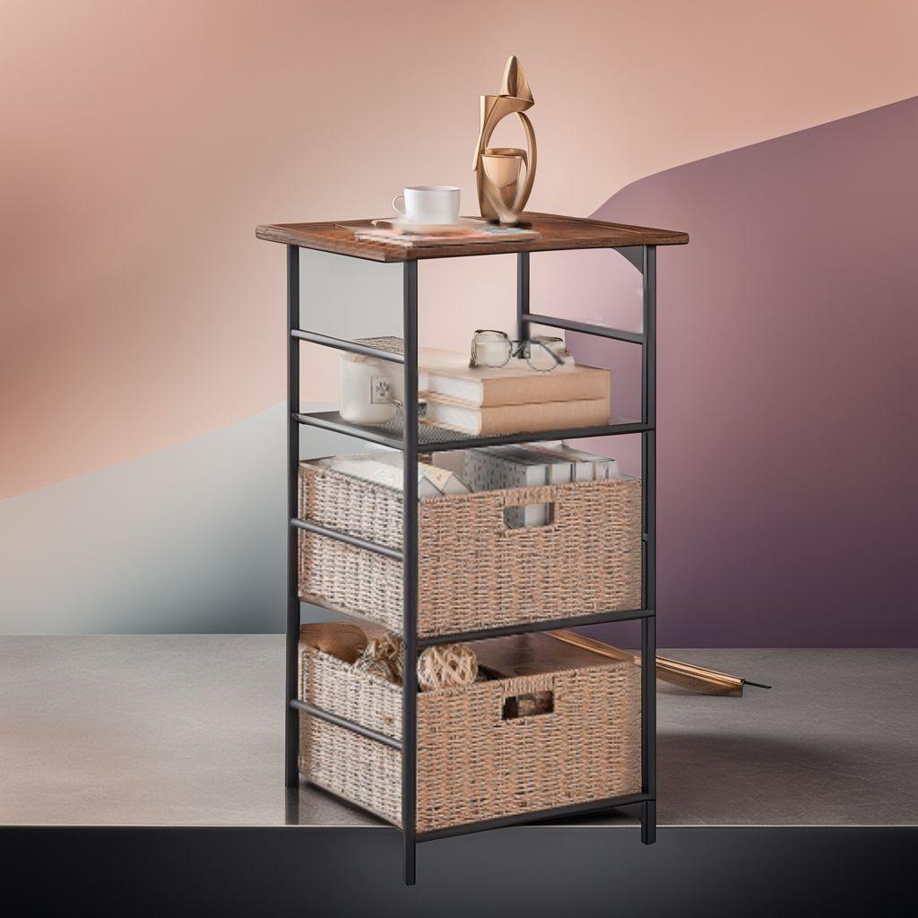 スタイリッシュで機能的 ラック 棚 使い勝手の4段収納