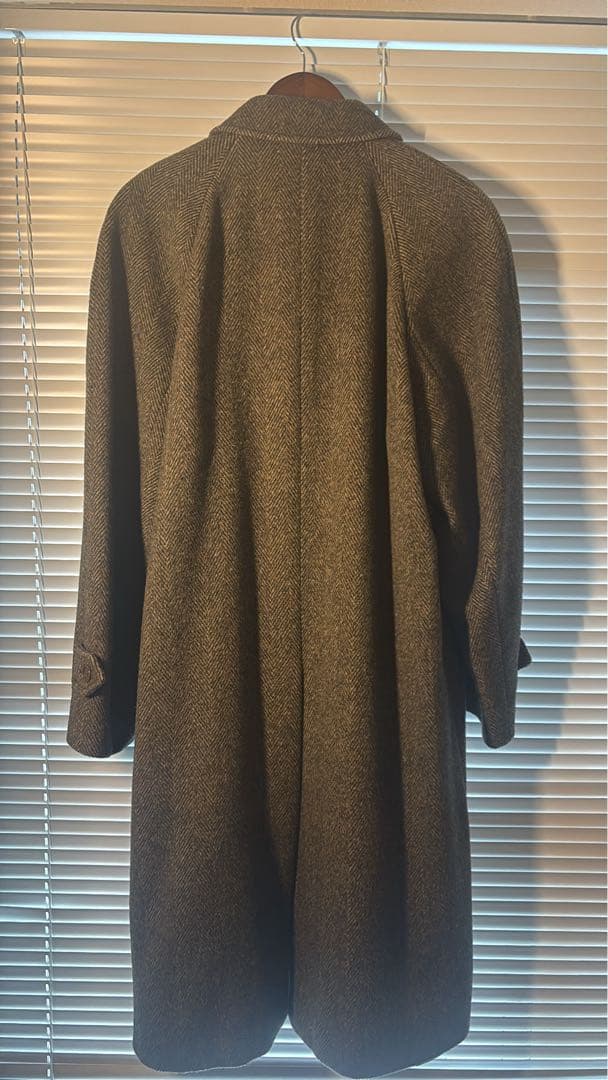 【イタリア製】ツイードヘリンボーンコート